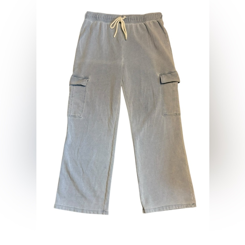 INDUSTRY Denim Wash Cargo Sweatpants Medium Utility Joggers Streetwear